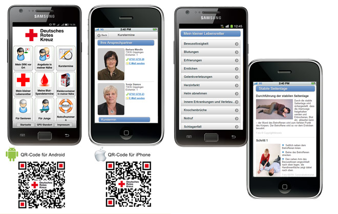 [Translate to Deutsch, leichte Sprache:] QR-Codes für iPhone- und Android-Geräte